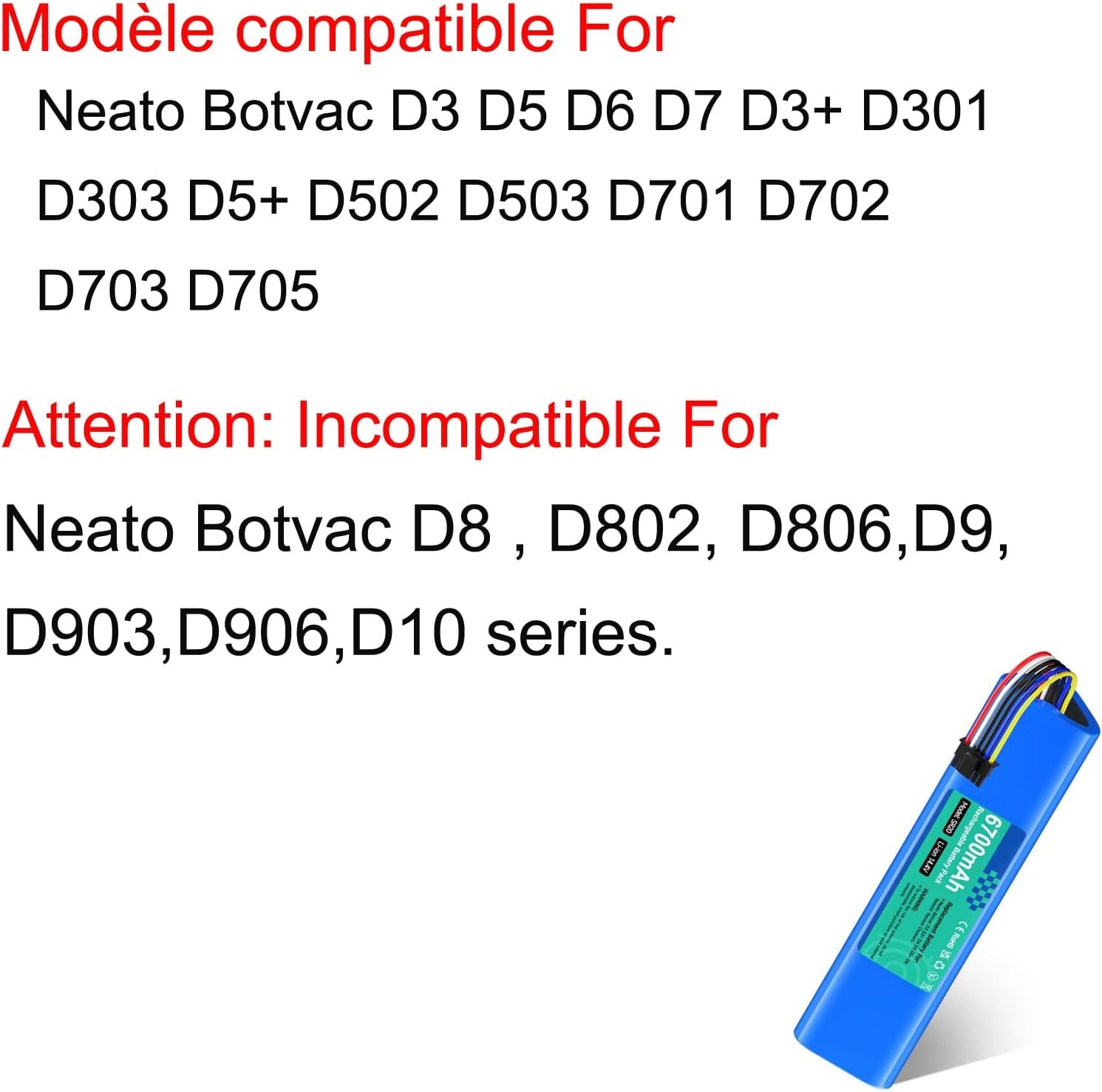 CITYORK 14,4V Reservebatterij (51% korting) voor Neato Botvac Stofzuigers