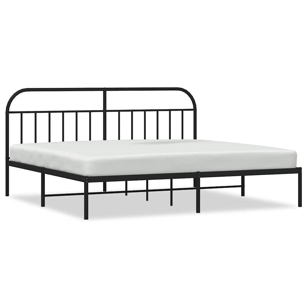 vidaXL Bedframe Metaal Zwart 193x203cm - 34% Korting
