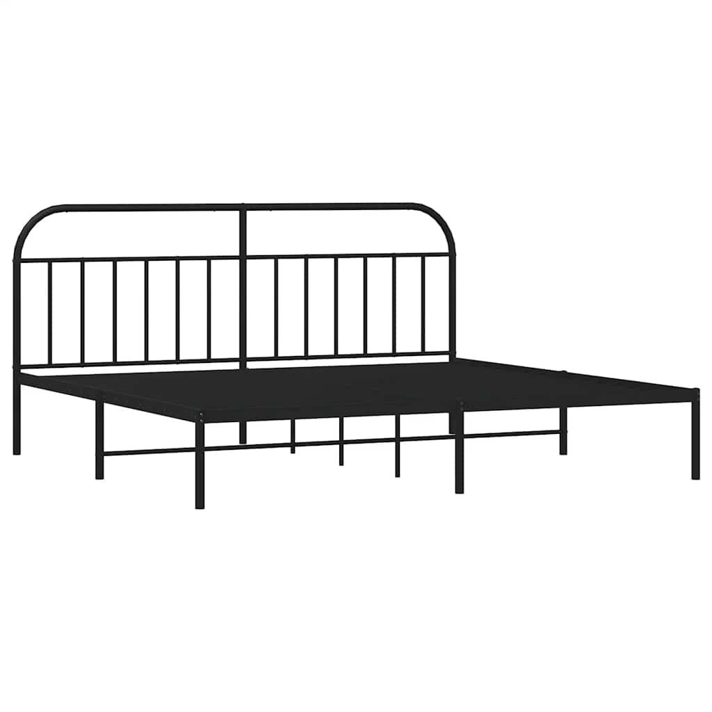 vidaXL Bedframe Metaal Zwart 193x203cm - 34% Korting