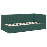 Donkergroen Hoekbedframe (90x200cm) met Hoofdbord - 54% Korting!