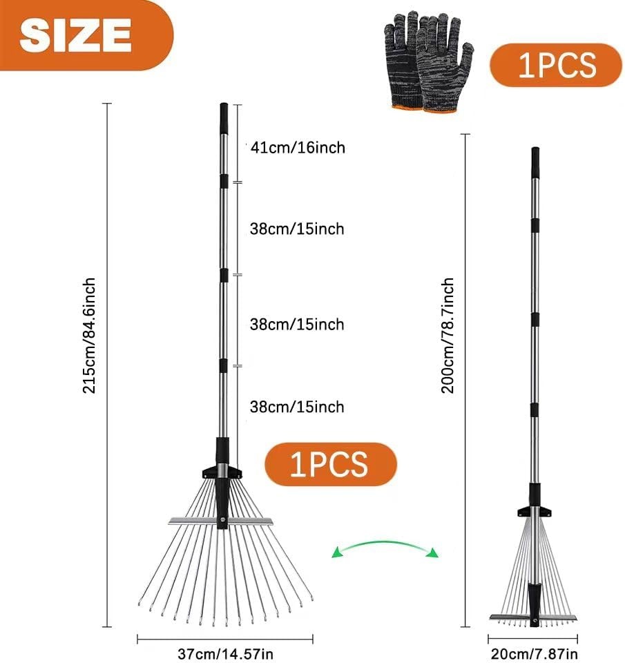 Verstelbare Bladbezem 215cm - 20% Korting
