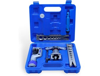 CCLIFE Metrisch Inch Wobble flaring hulpmiddel Air conditioning flaring hulpmiddel voor R407c/R410a met pijpsnijder | 5-19MM | 3/16"-3/4"