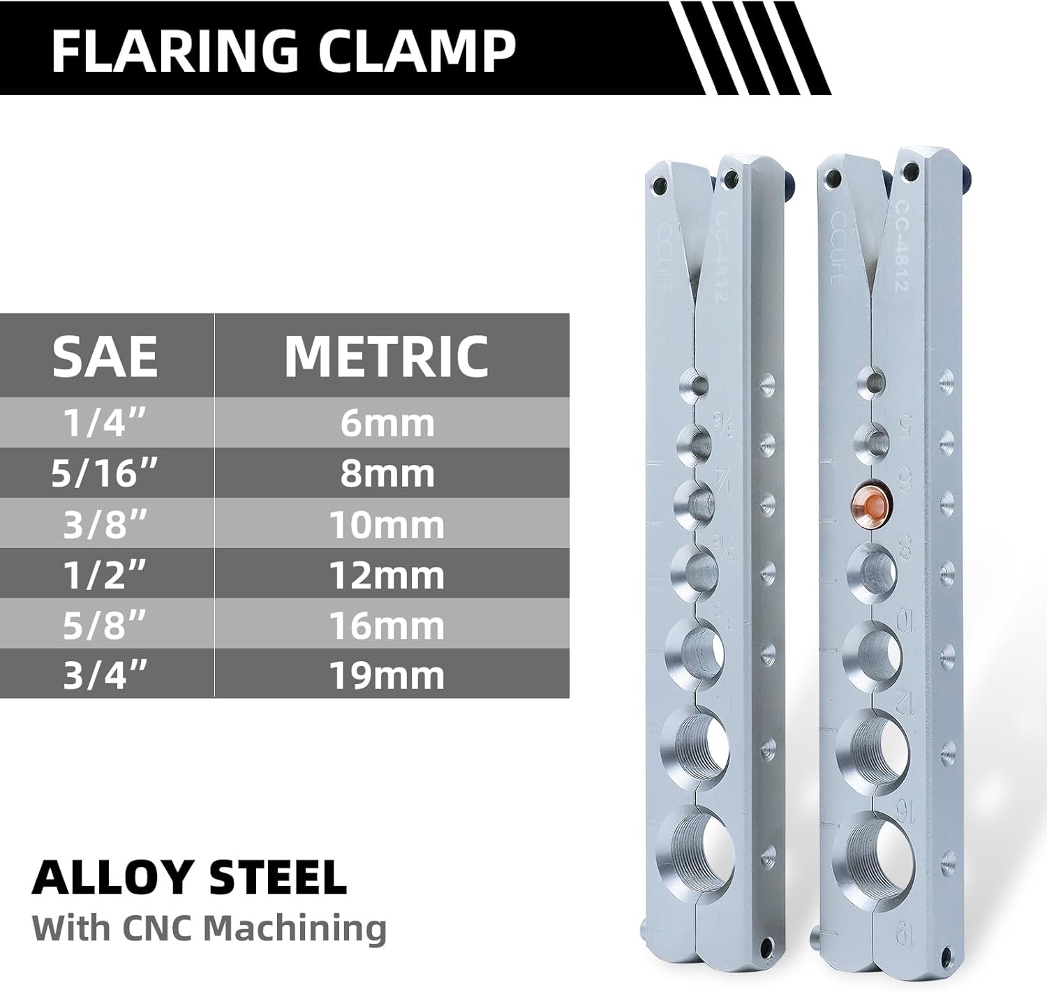 CCLIFE Metrisch Inch Wobble flaring hulpmiddel Air conditioning flaring hulpmiddel voor R407c/R410a met pijpsnijder | 5-19MM | 3/16"-3/4"
