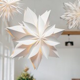 Kerstster Decoratie Wit/Rood (45cm) - 55% Korting!