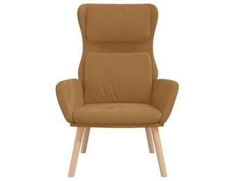 VidaXL Relaxstoel Fluweel Bruin - 56% Korting!