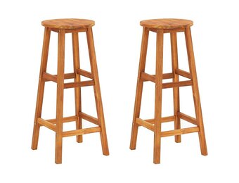 VidaXL Barkrukken 2 st. Massief Acaciahout - 57% Korting!