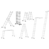 Vouwladder Aluminium - Werkhoogte 5,60m - 34% Korting