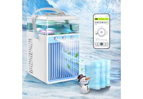 Mini Air Conditioner Wit/Blauw met App - 45% Korting