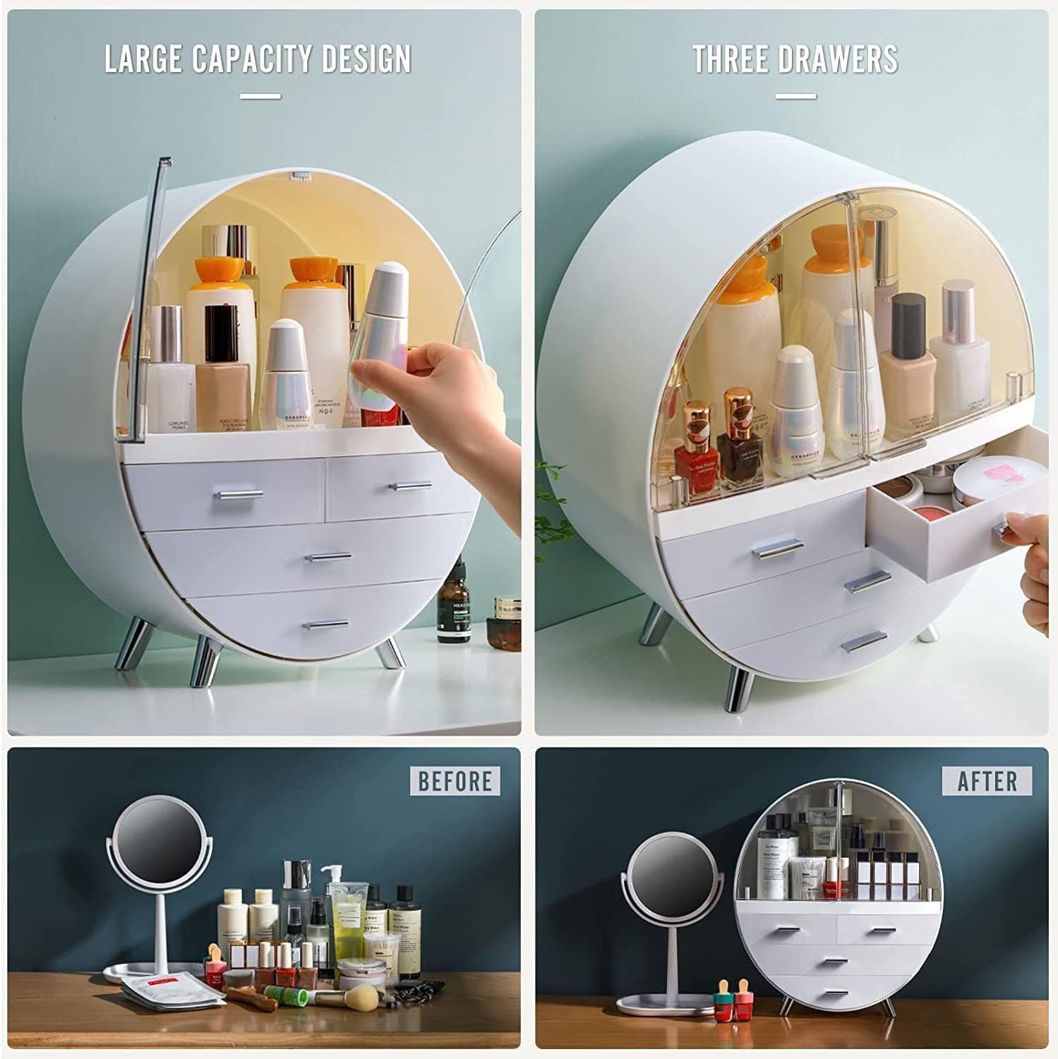 Grote Make-up Organizer - Waterdicht - Grijs - 16% Korting