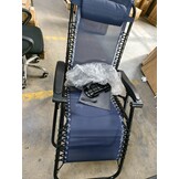 Donkerblauwe Ligstoel Tuin met Verstelbare Rugleuning - 57% Korting