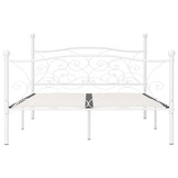 vidaXL Wit Metaal Bedframe 140x200 cm met Lattenbodem (34% Korting)