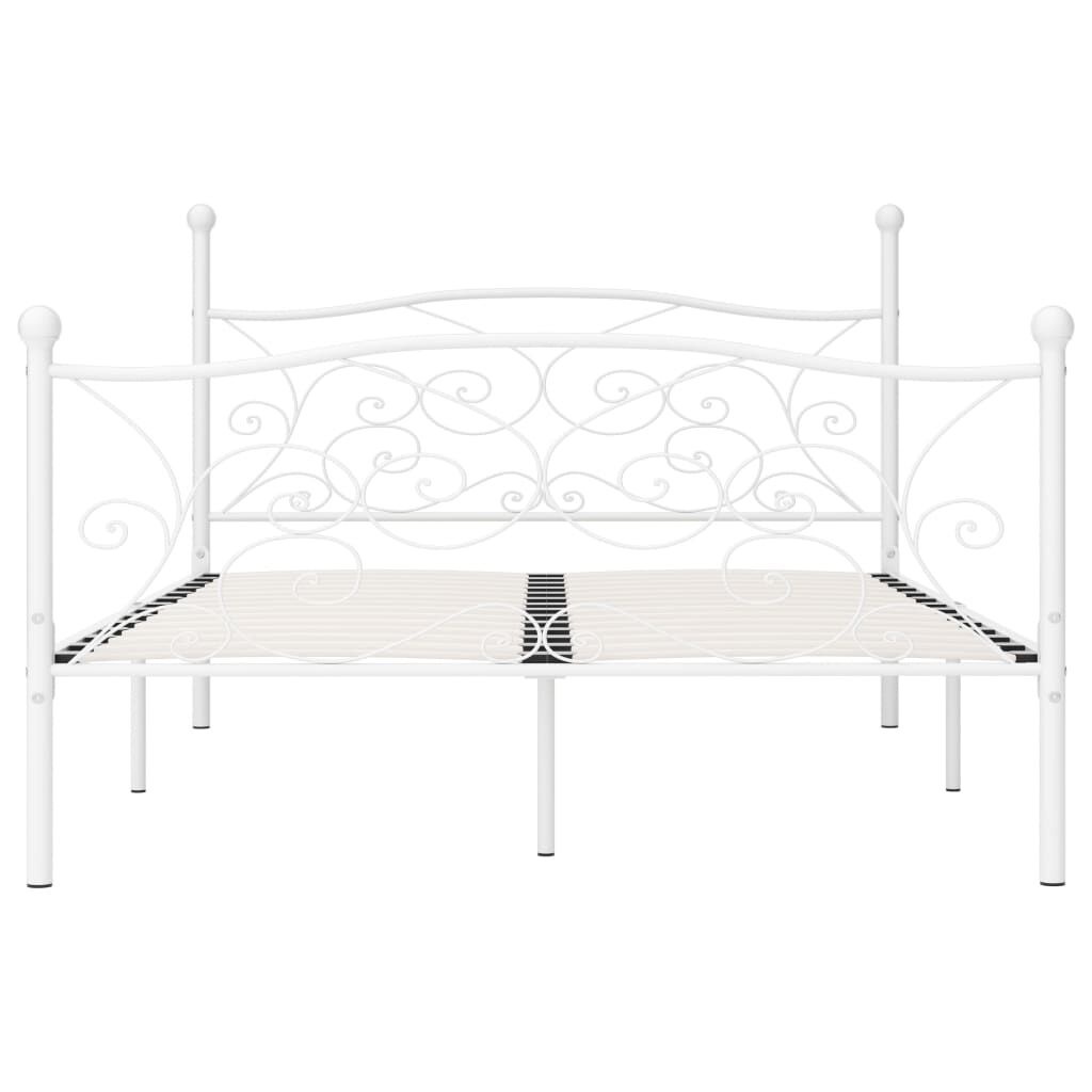 vidaXL Wit Metaal Bedframe 140x200 cm met Lattenbodem (34% Korting)