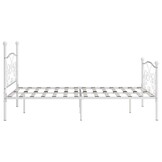 vidaXL Wit Metaal Bedframe 140x200 cm met Lattenbodem (34% Korting)