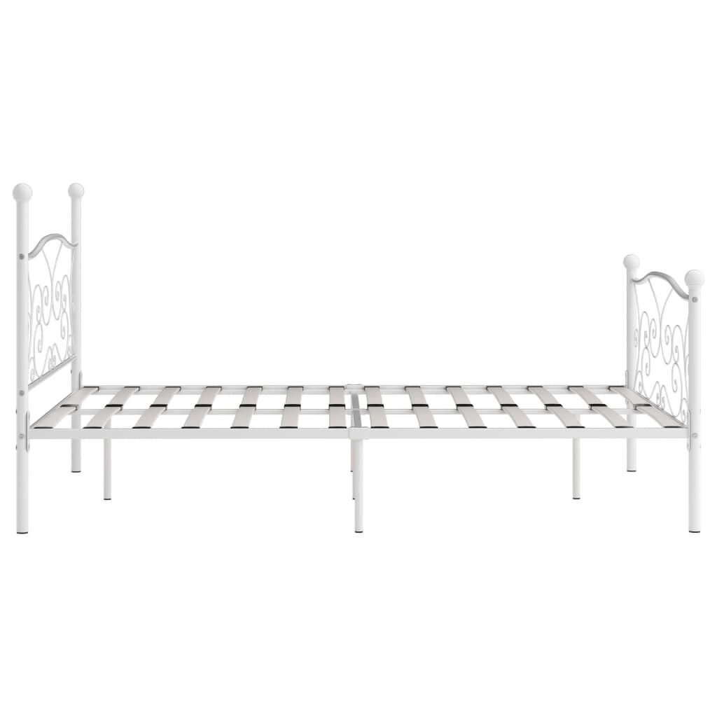 vidaXL Wit Metaal Bedframe 140x200 cm met Lattenbodem (34% Korting)
