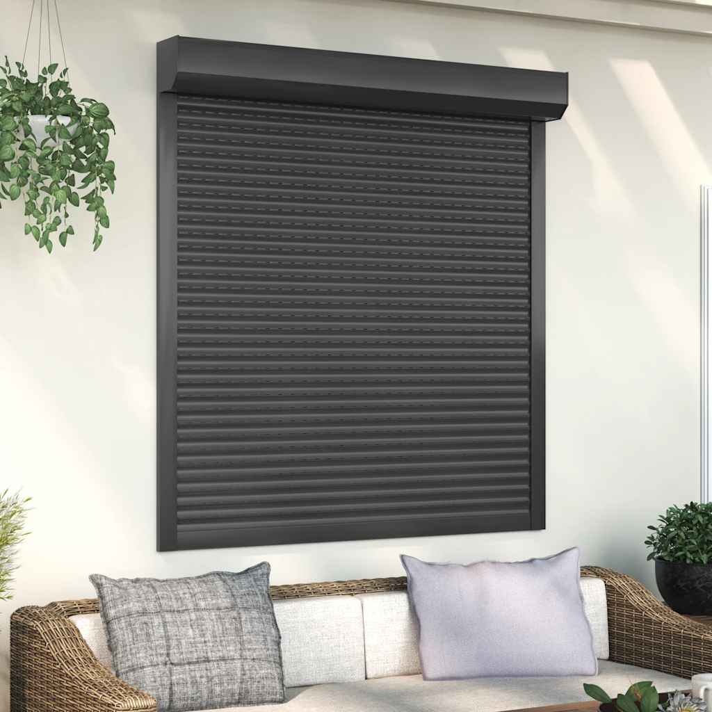 vidaXL Rolluik 130x140 cm Aluminium Antraciet - 29% Korting!