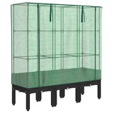 Verhoogde Plantenbak met Kas 120x40x140cm Rattanlook - 33% Korting