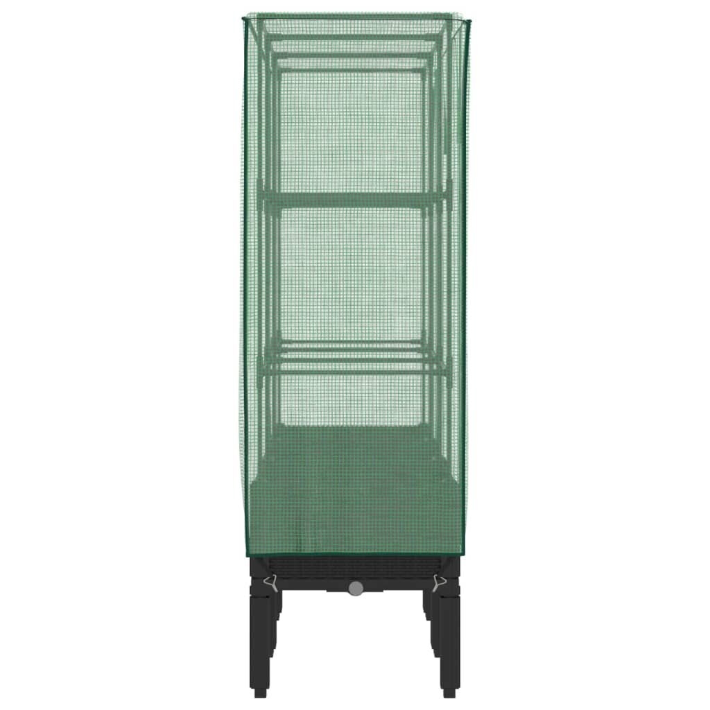 Verhoogde Plantenbak met Kas 120x40x140cm Rattanlook - 33% Korting