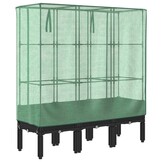 Verhoogde Plantenbak met Kas 120x40x140cm Rattanlook - 33% Korting