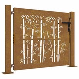 vidaXL Poort 105x105cm Cortenstaal Bamboe-Design - 59% Korting