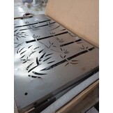 vidaXL Poort 105x105cm Cortenstaal Bamboe-Design - 59% Korting