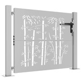 vidaXL Poort 105x105cm Cortenstaal Bamboe-Design - 59% Korting