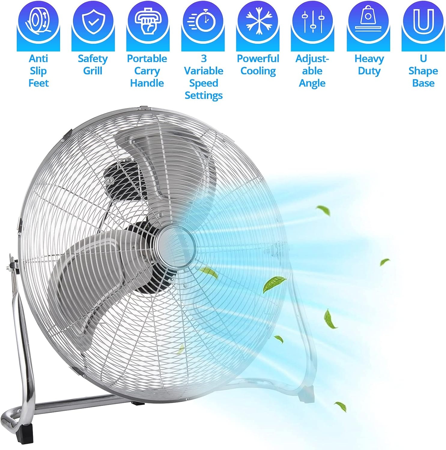 Senelux Vloerventilator 50,8cm Chrome - 28% Korting