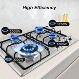 Snowtaros Gaskookplaat 4 Brander RVS - 30% Korting!