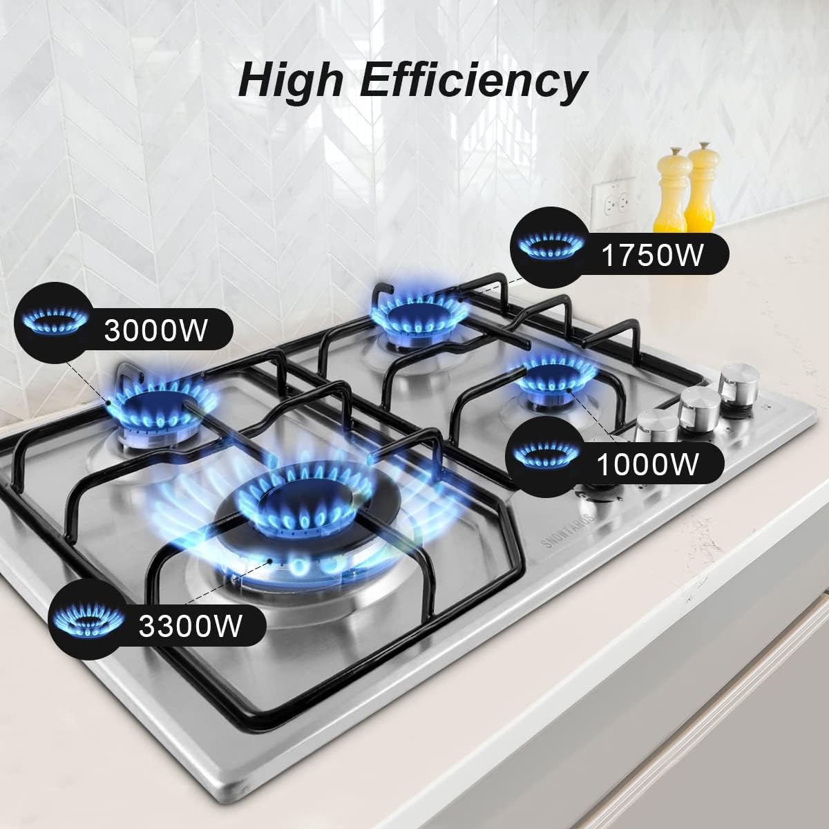 Snowtaros Gaskookplaat 4 Brander RVS - 30% Korting!