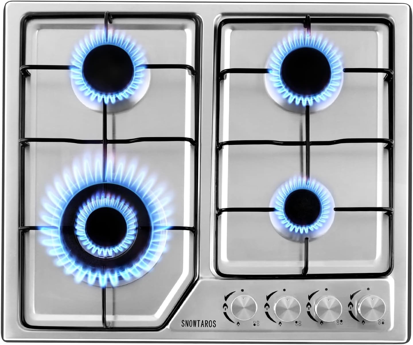 Snowtaros Gaskookplaat 4 Brander RVS - 30% Korting!