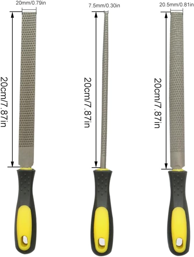 3x Metalen Vijlset 20cm - 33% Korting