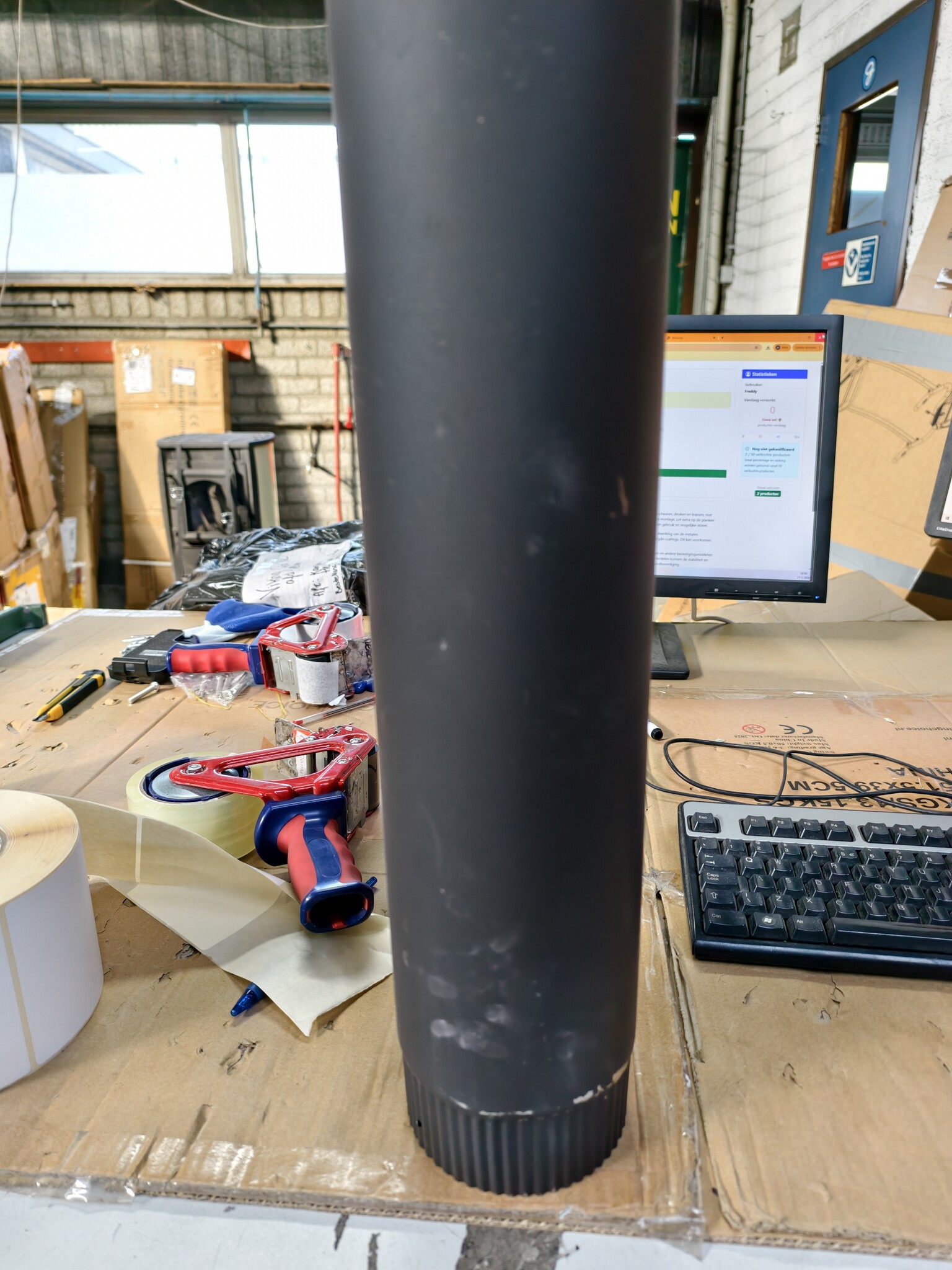 Zwarte Kachelpijp Staal Ø 120mm - 50cm - 58% Korting!