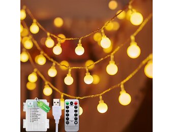 12M Lichtsnoer 100 LED's - 39% Korting | Timer & 8 Modi