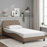 vidaXL Bedframe Cappuccino Kunstleer 100x200 cm - 33% Korting