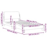 vidaXL Bedframe Cappuccino Kunstleer 100x200 cm - 33% Korting