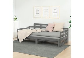 vidaXL Slaapbank Grenenhout Grijs - 41% Korting!