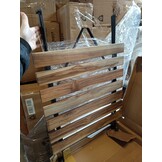 vidaXL Bistrotafel inklapbaar 55x54x71 cm massief teakhout en staal