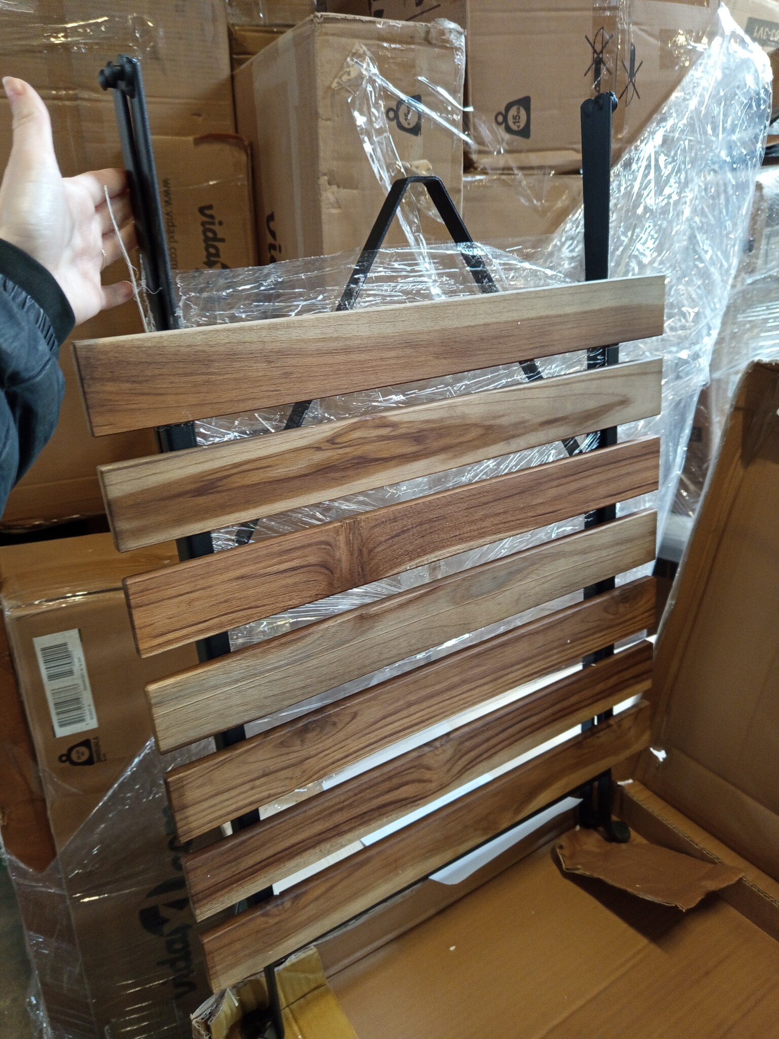 vidaXL Bistrotafel inklapbaar 55x54x71 cm massief teakhout en staal