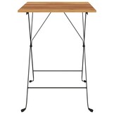 vidaXL Bistrotafel inklapbaar 55x54x71 cm massief teakhout en staal