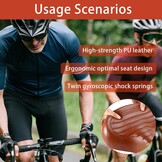 Ergonomisch Fietszadel - Bruin, Waterdicht & Schokabsorberend | 42% Korting