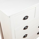 vidaXL Dressoir Hill Grenenhout Wit - 5 Lades - 58% Korting