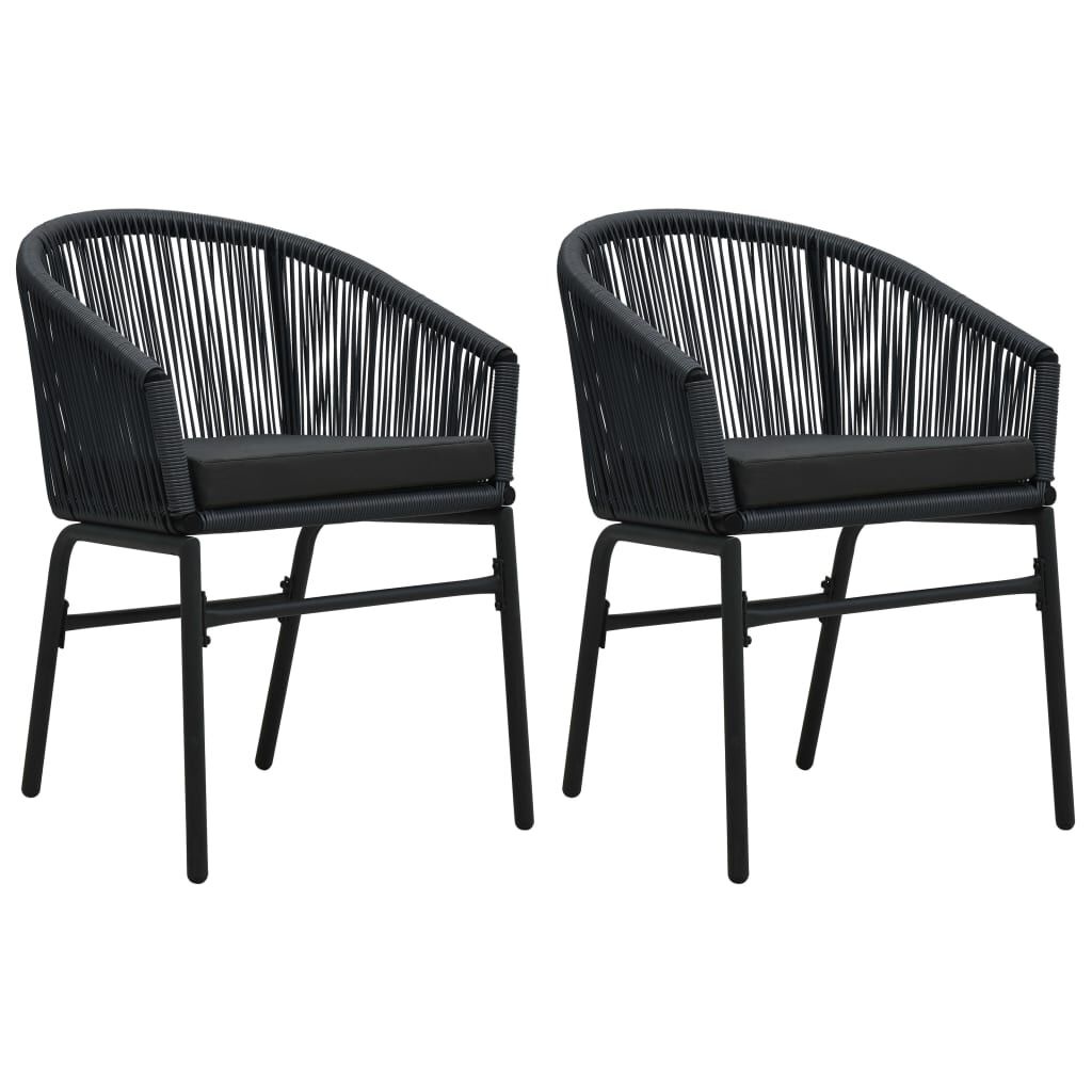 vidaXL Tuinstoelen PE-rattan Zwart (2 stuks) - 58% Korting!