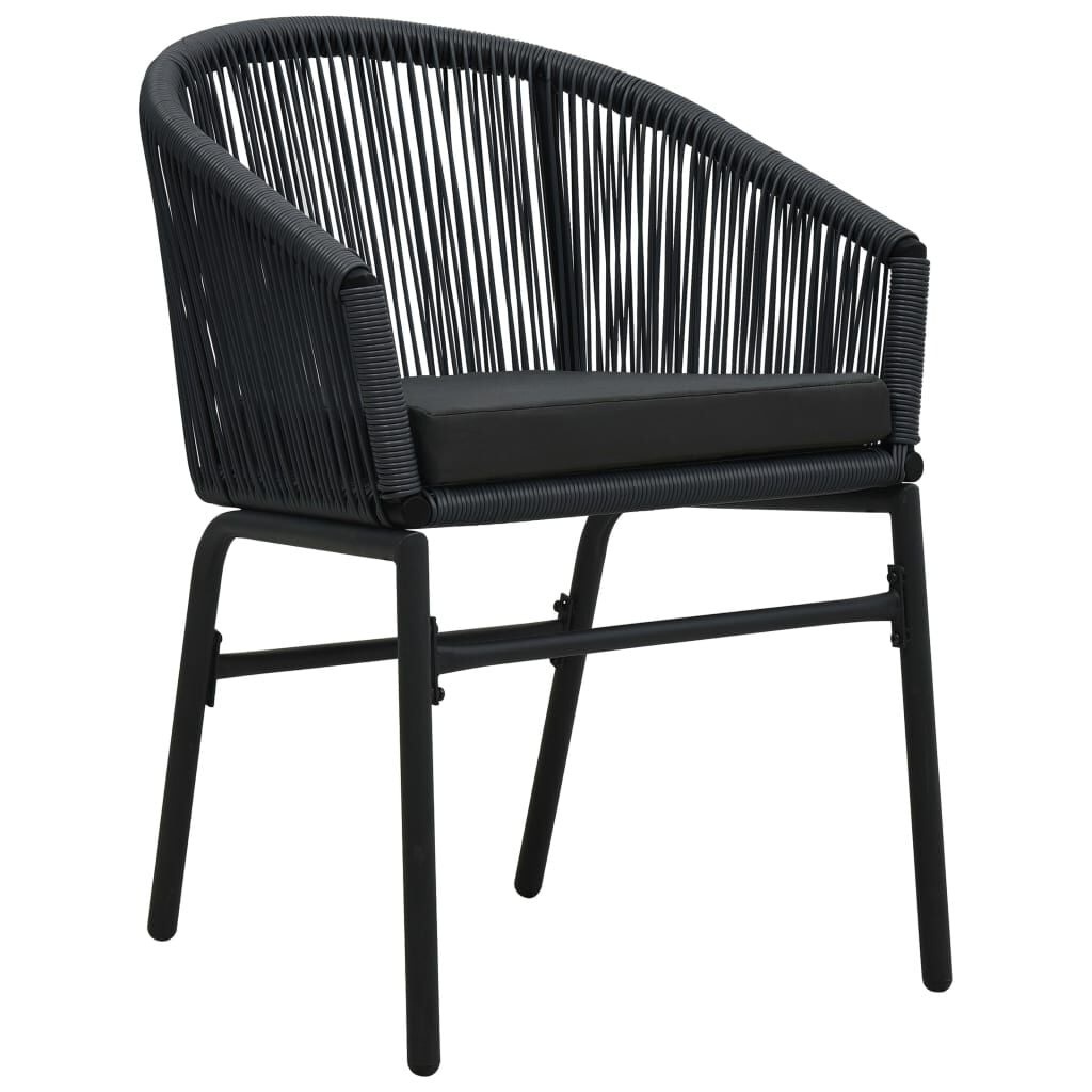 vidaXL Tuinstoelen PE-rattan Zwart (2 stuks) - 58% Korting!