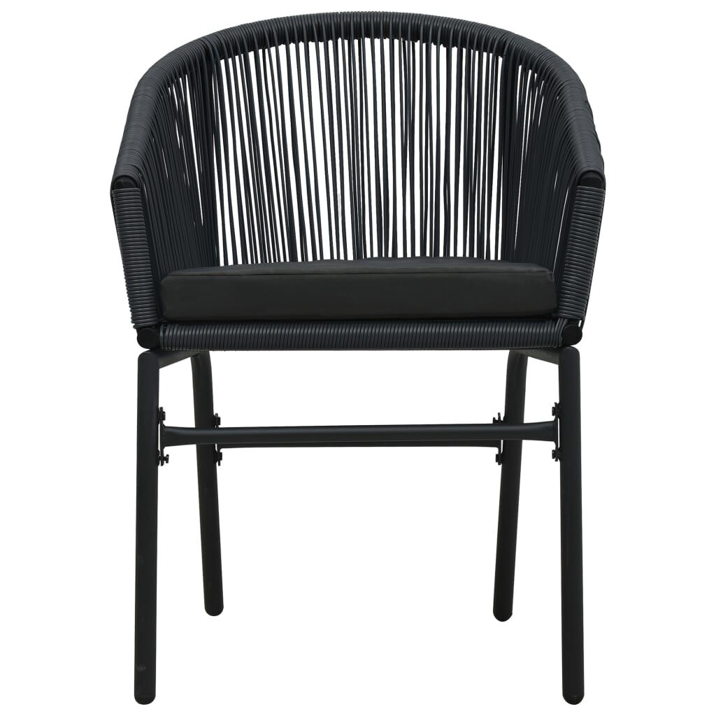 vidaXL Tuinstoelen PE-rattan Zwart (2 stuks) - 58% Korting!