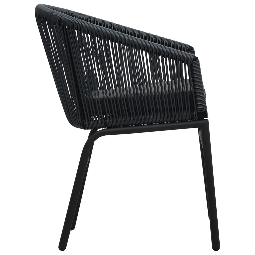 vidaXL Tuinstoelen PE-rattan Zwart (2 stuks) - 58% Korting!