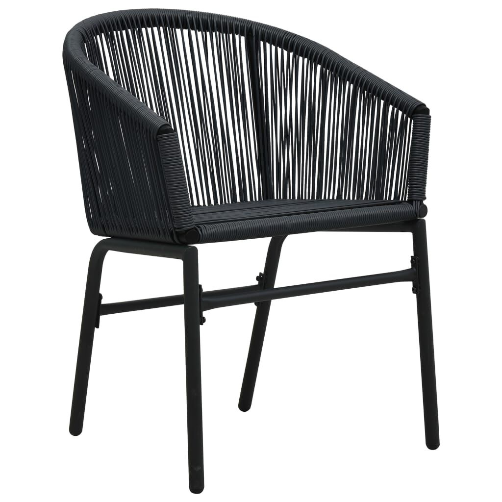 vidaXL Tuinstoelen PE-rattan Zwart (2 stuks) - 58% Korting!