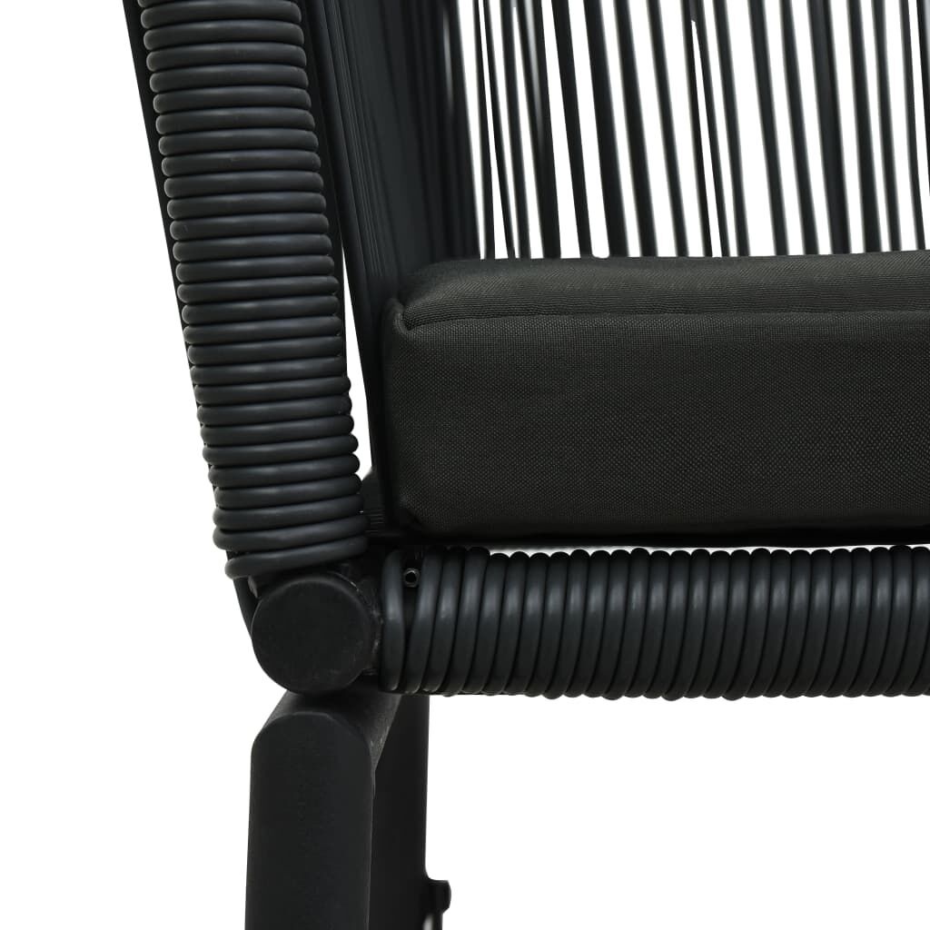 vidaXL Tuinstoelen PE-rattan Zwart (2 stuks) - 58% Korting!