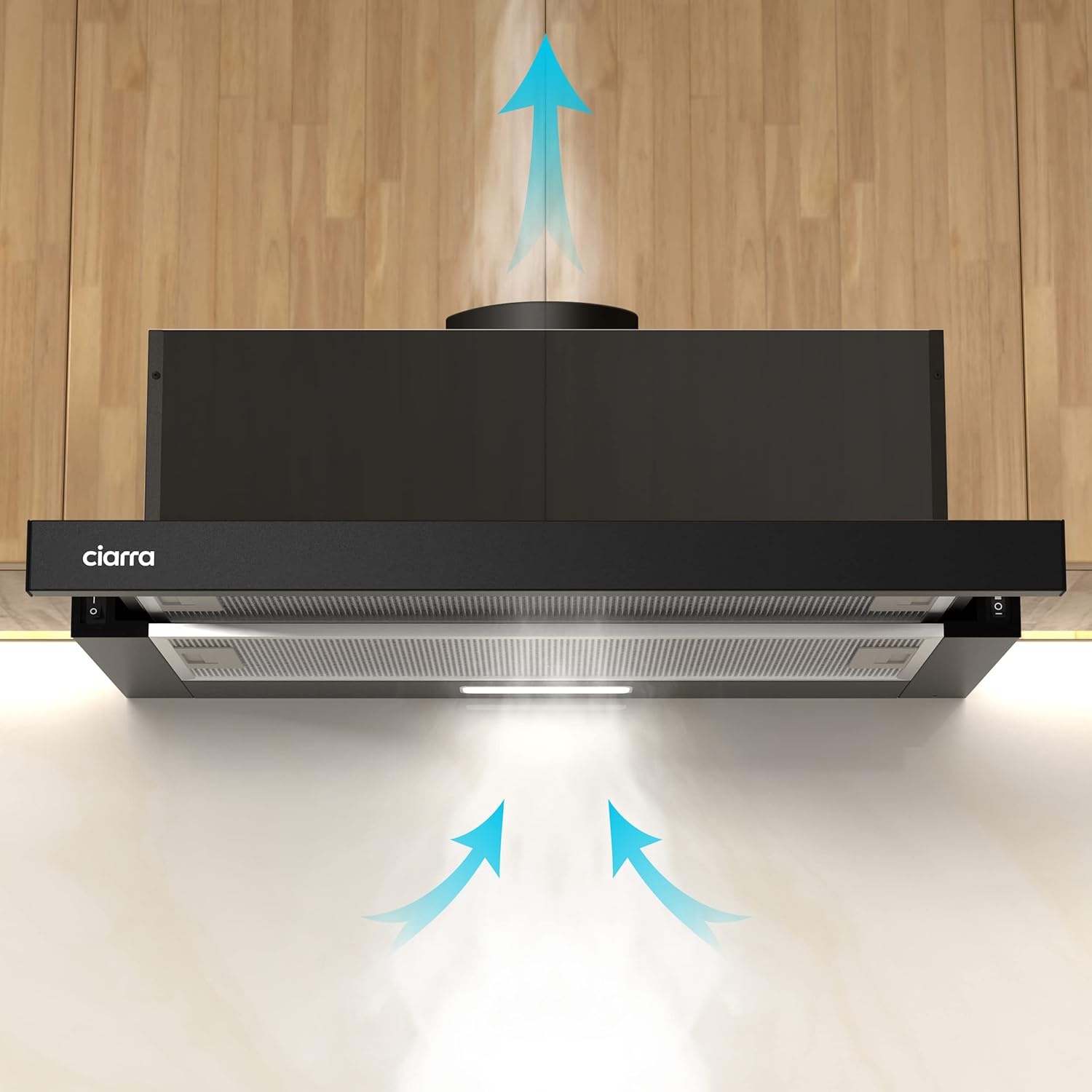 CIARRA CBCF002X2 Afzuigkapfilter, actieve koolfilter voor afzuigkap, afzuigventilator, 2 stuks