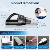 Draadloze mini-stofzuiger, draagbaar, voor autostoel, 7500-10000 PA, handstofzuiger, nat, droog, oplaadbaar, licht, thuis, kantoor, toetsenbord, tapijt, huisdieren, haar, USB