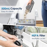 Draadloze mini-stofzuiger, draagbaar, voor autostoel, 7500-10000 PA, handstofzuiger, nat, droog, oplaadbaar, licht, thuis, kantoor, toetsenbord, tapijt, huisdieren, haar, USB