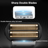 KEMEI Folie scheerapparaat kapper voor mannen, elektrisch scheermes oplaadbaar met baardtrimmer,Draadloze Lithium Titanium Foil Shavers met reiskoffer